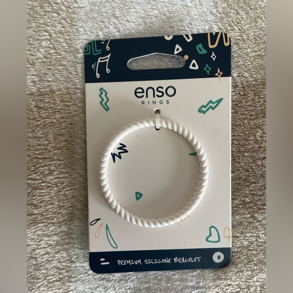 White Silicone Bracelet size medium